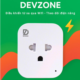 Ổ cắm điện thông minh wifi điều khiển từ xa DEVZONE SPD, ổ điện đa năng chịu tải có hẹn giờ, đo điện năng trong nhà
