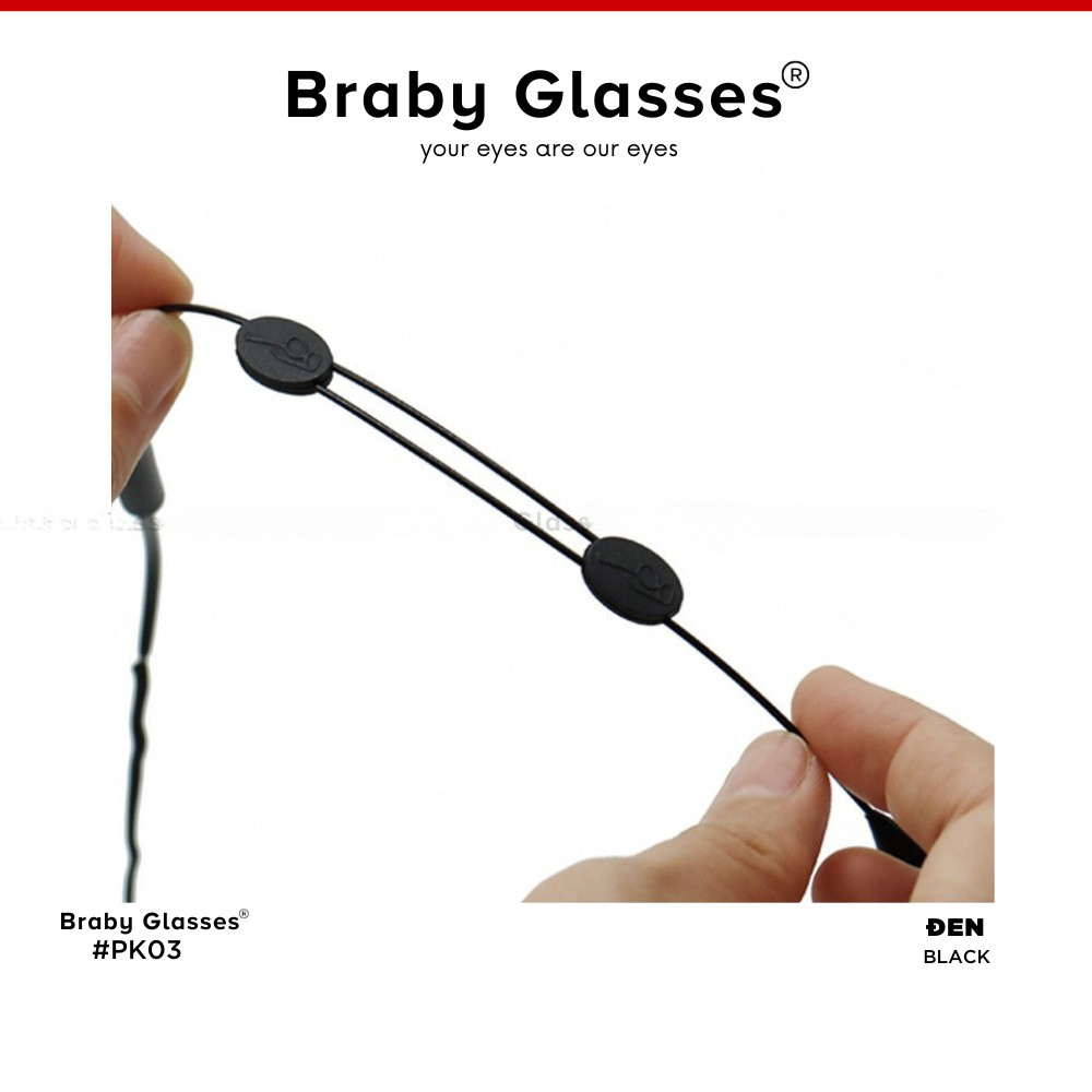 Dây đeo giữ chống trượt cho mắt kính Combo2 chiếc chất liệu nhựa silicon BRABY GLASSES