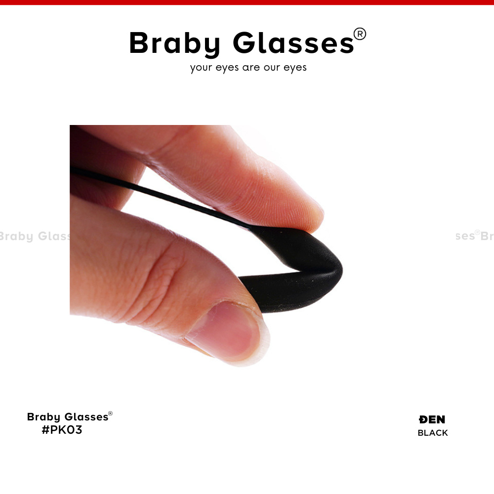Dây đeo giữ chống trượt cho mắt kính Combo2 chiếc chất liệu nhựa silicon BRABY GLASSES