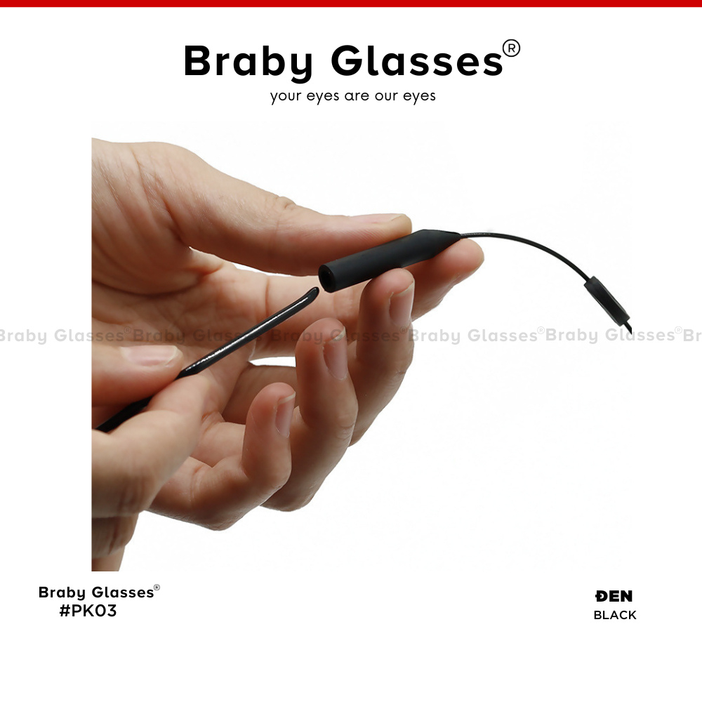Dây đeo giữ chống trượt cho mắt kính Combo2 chiếc chất liệu nhựa silicon BRABY GLASSES
