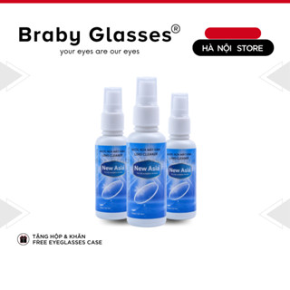 Nước xịt rửa mắt kính Combo 2 chai Braby chuyên dụng làm sạch chống bụi 60ml PK02