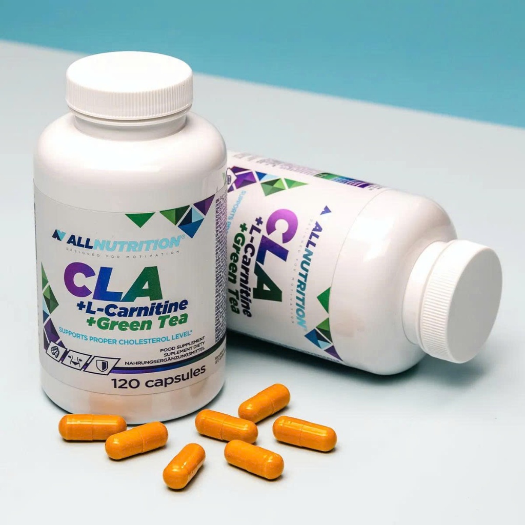 allnutrition cla l carnitine green tea ALLNUTRITION - Viên uống hỗ trợ giảm mỡ CLA + Carnitine + Green Tea - 120  viên