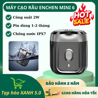 Máy Cạo Râu Enchen Mini 6 Với Lưỡi Dao Kép Mỏng, Chống Nước IPX7, Pin Dùng Được 1-2 Tháng