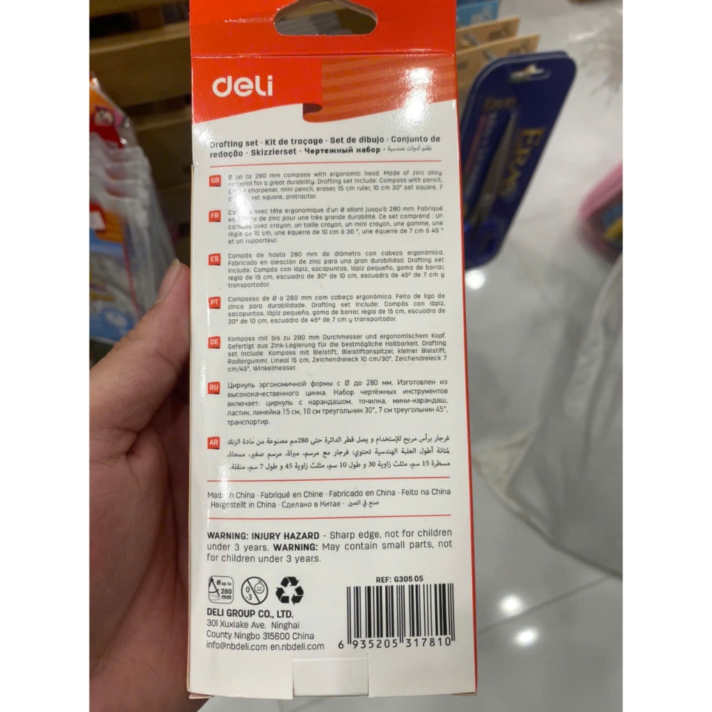 Bộ sét Compa, Eke… Deli G305 05