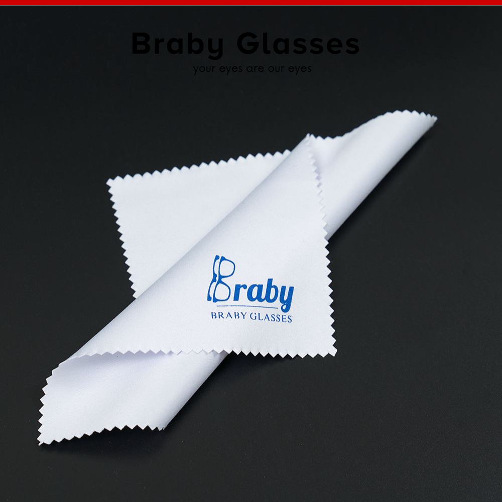 Khăn lau kính cận loạn chống bám hơi nước Combo 3 chiếc Braby chuyên dụng mềm mịn cao cấp đa năng