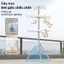 𝐅𝐔𝐑𝐍𝐈𝐒𝐇 𝐅𝐈𝐄𝐒𝐓𝐀 Cây Phơi Đồ Inox Cho Bé Gấp Gọn Thông Minh Xoay 360 Độ Cây Phơi Quần Áo Đa Năng 3 tầng 40 Kẹp Chắc Chắn