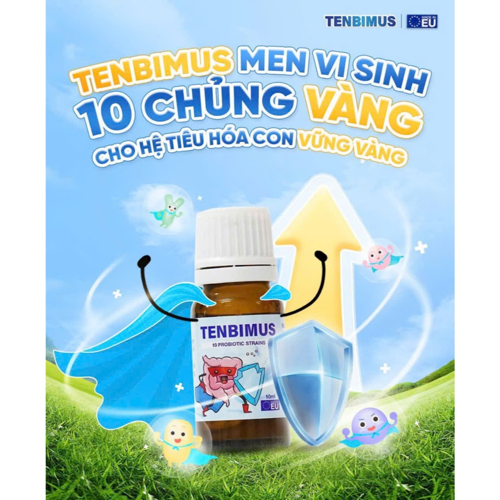Men vi sinh 10 chủng TENBIMUS Lợi Khuẩn, Hỗ Trợ Tiêu Hóa chai 10ml