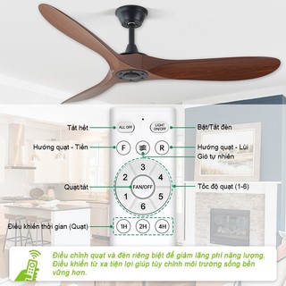 quạt trần 3 cánh chùm tân cổ điển cho phòng khách Quạt phòng ngủ hiện đại