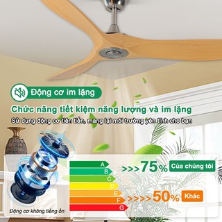 quạt trần 3 cánh chùm tân cổ điển cho phòng khách Quạt phòng ngủ hiện đại