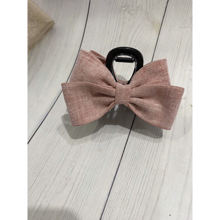 kẹp tóc nơ nhung màu hồng baby tiểu thư nhẹ nhàng qccc-kẹp 8p,nơ 10p
