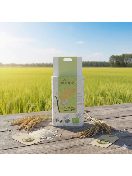 Gạo Hoa Sữa Hữu Cơ ST25, Gao Hữu Cơ ST25, Gạo Trắng Hoa Sữa