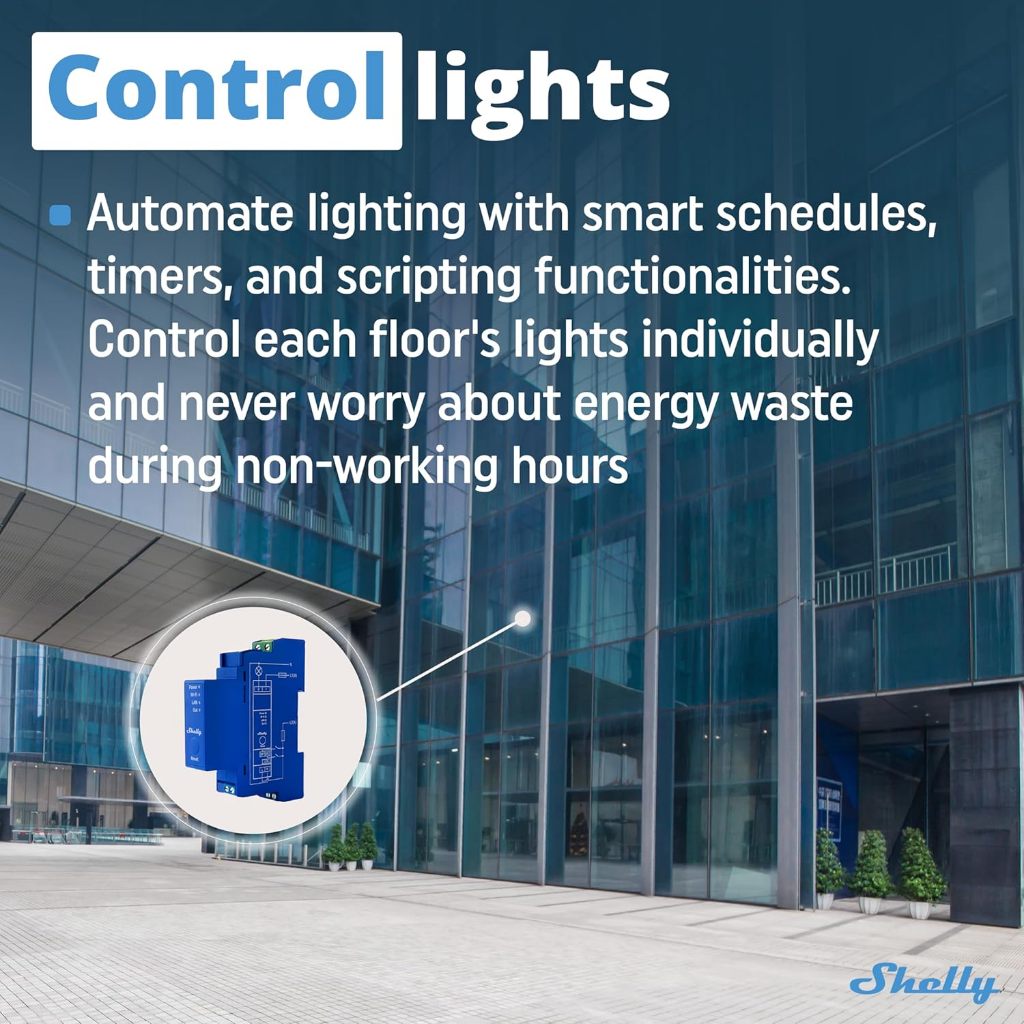Shelly Pro 1 Công Tắc Thông Minh 1 Kênh DIN-Rail 16A Wi-Fi / LAN / Bluetooth Điều Khiển Đèn / Máy / Máy Bơm
