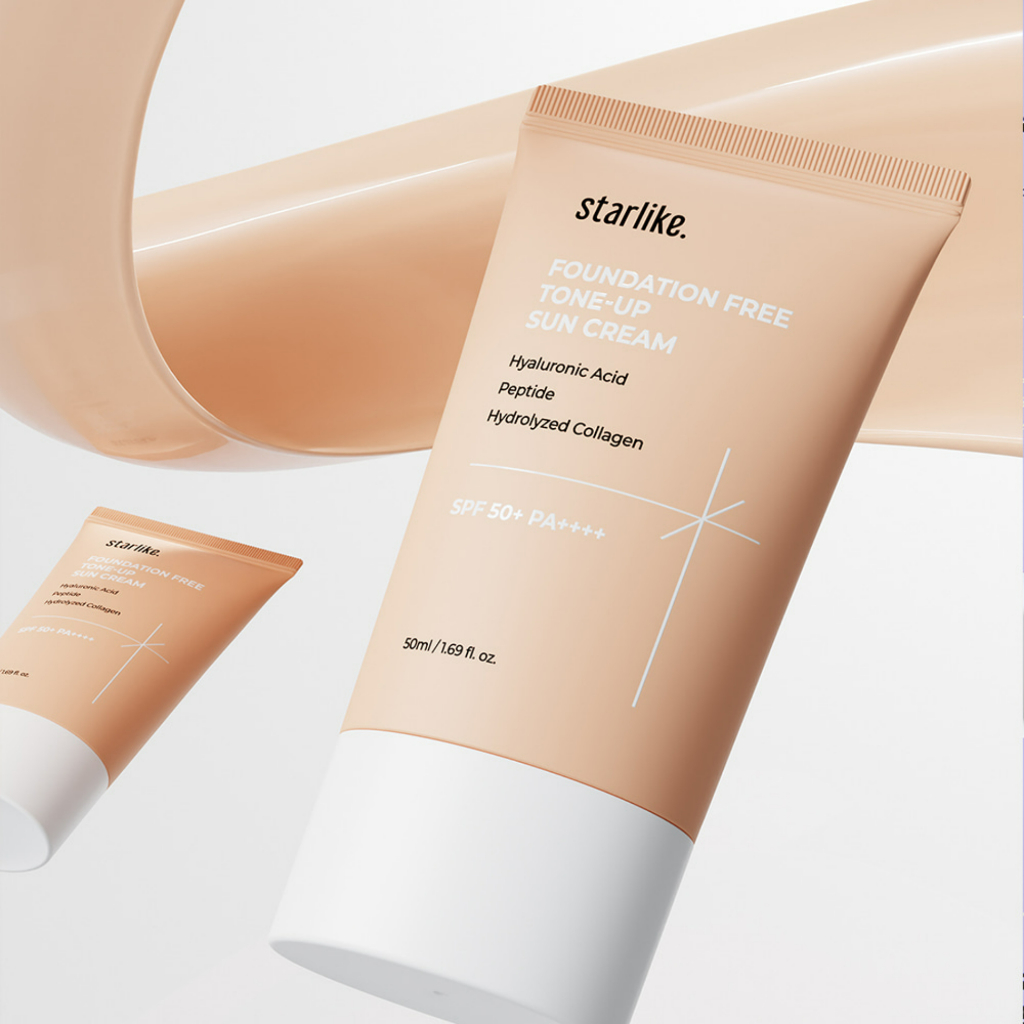 [Starlike] Kem chống nắng nâng tone FOUNDATION-FREE TONE UP SUN CREAM  SPF 50+ Hiệu Quả Chống Nắng Sạm Da Đến 24h