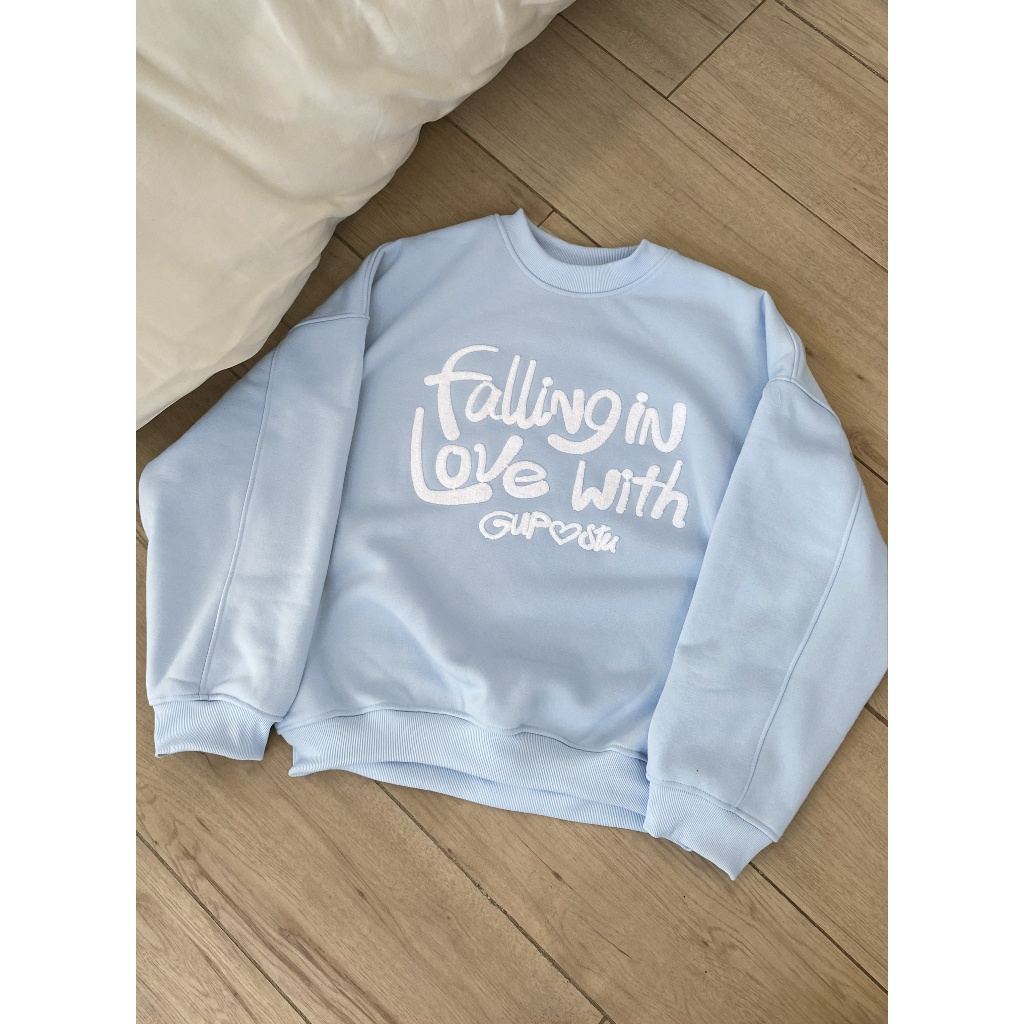 [BST TẾT] Áo Sweater Nỉ Dày Form Boxy Tay Phồng Thêu Xù Unisex Local Brand GUPO - SWT02 | BigBuy360 - bigbuy360.vn