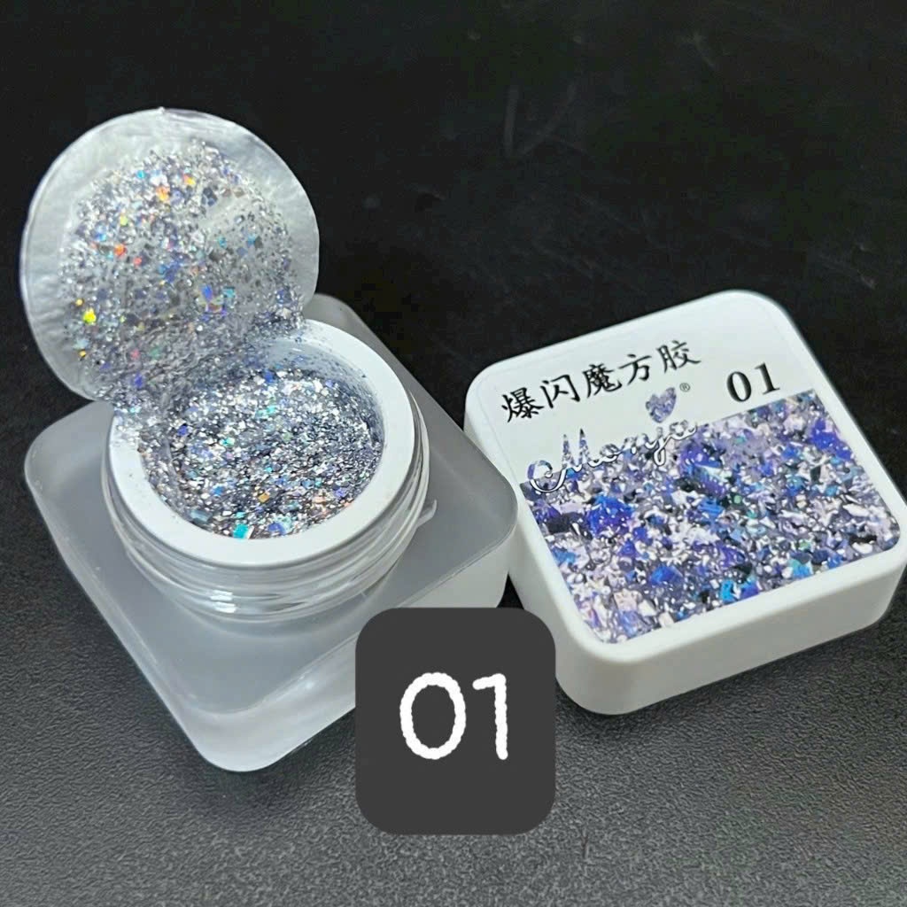 Gel Nhũ Đặc Huaxi Platinum Chính Hãng-Gel Nhũ Đặc, Siêu Bắt Sáng, Trang Trí Nail Cao Cấp