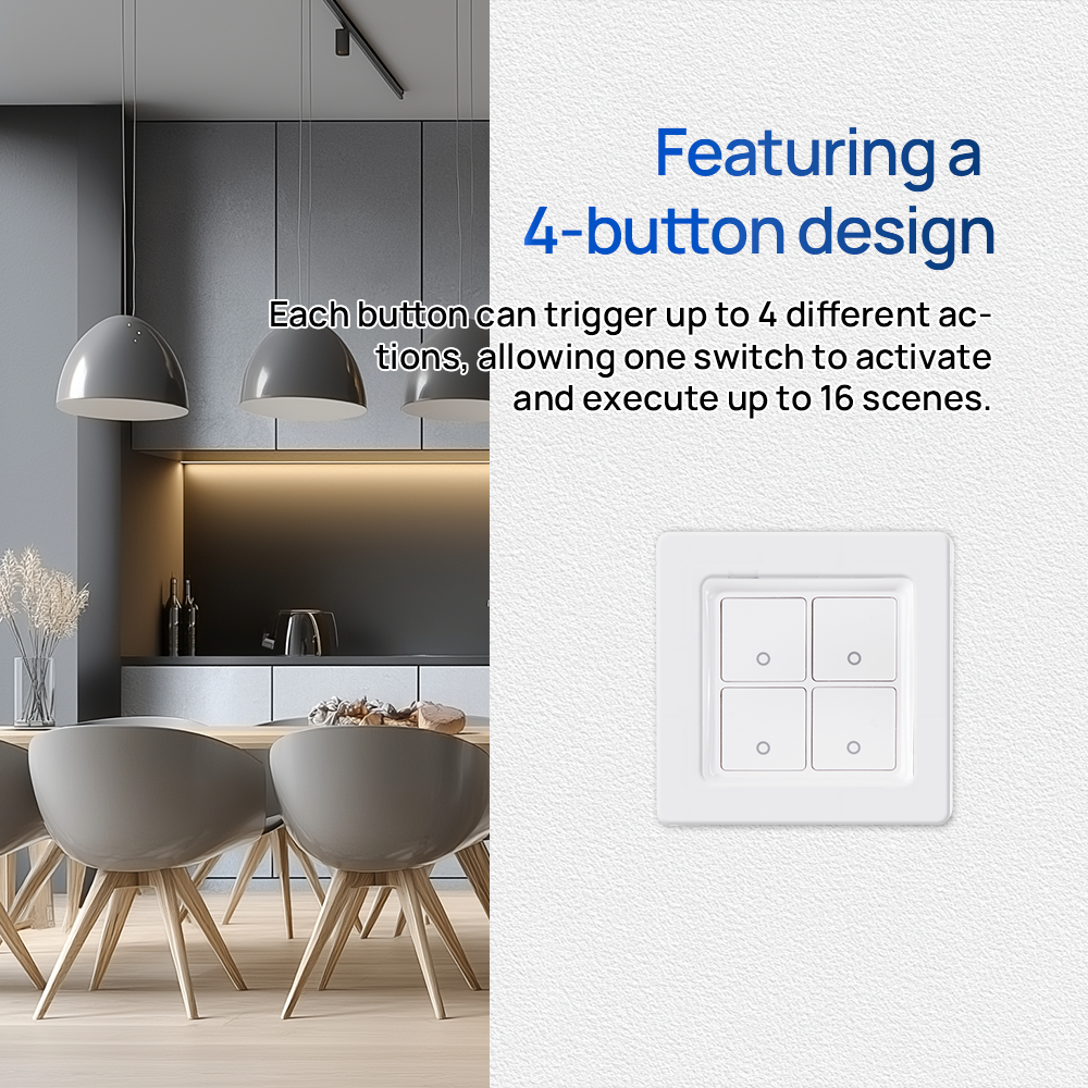 Shelly i4 Gen3 Bộ Cảm Ứng 4 Ngõ vào Thông Minh Wi-Fi + BLE Điều Khiển Scene & Tự Động Hóa Nhà Thông Minh