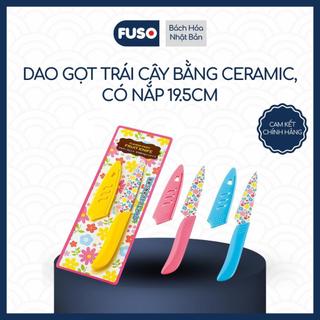 Dao Gọt Trái Cây Bằng Ceramic Có Nắp 19.5cm Chất Liệu An Toàn - Giao Màu Ngẫu Nhiên