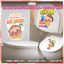Miếng Dán Nắp Bồn Cầu Nhớ Dội Nước - Decal Dán Tủ Lạnh, Nhà Vệ Sinh Hình Quỳnh Aka Dùng Decor Phòng Tắm, Toilet - WC001