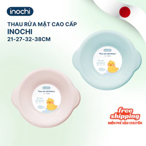 Thau, chậu rửa mặt cao cấp cho bé Notoro Inochi, nhựa nguyên sinh loại 21/27/32/38 cm, an toàn