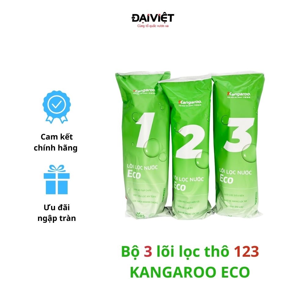 Combo 3 Lõi Lọc Thô số 123 Kangaroo ECO chính hãng