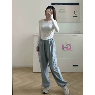 Quần jogger nữ, model: 99104.1.620 TUẤN HD (Mặc 2 Kiểu) - Túi Hộp Cạp Chun Dây Rút Ống Rộng
