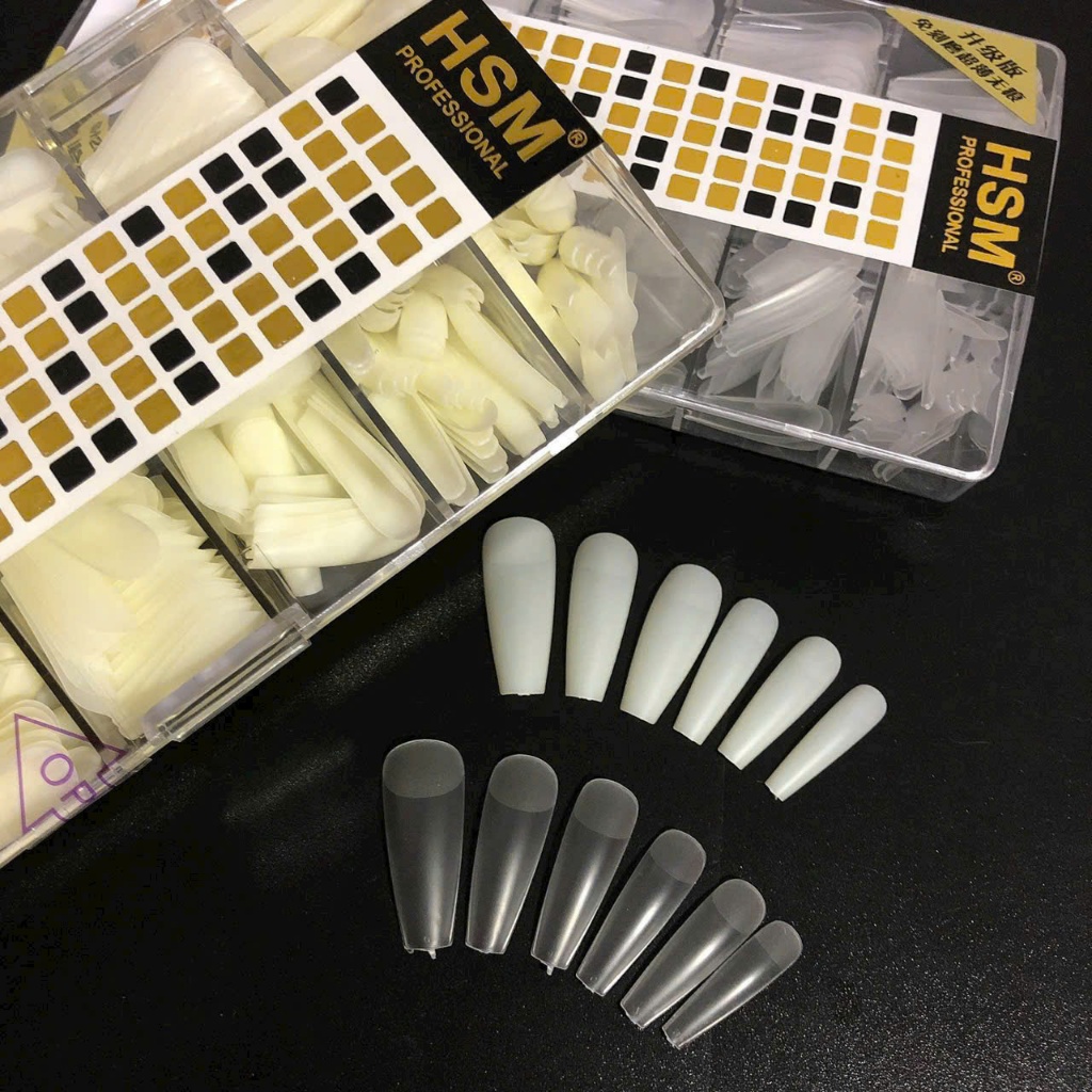 Móng Úp HSM Nhọn, Bầu, Thang, Vuông - Móng Dán Nail Art Tiện Lợi