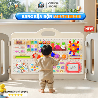 Bảng Bận Rộn Montessori, Đồ Chơi Đa Năng Hỗ Trợ Phát Triển Đa Giác Quan Cho Bé, Chất Liệu Nhựa An Toàn