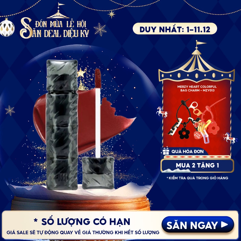 [NEW][SON PHAO] Son Kem Lì Bền Màu, Lâu Trôi Merzy Puffer Velvet Tint 3.7g