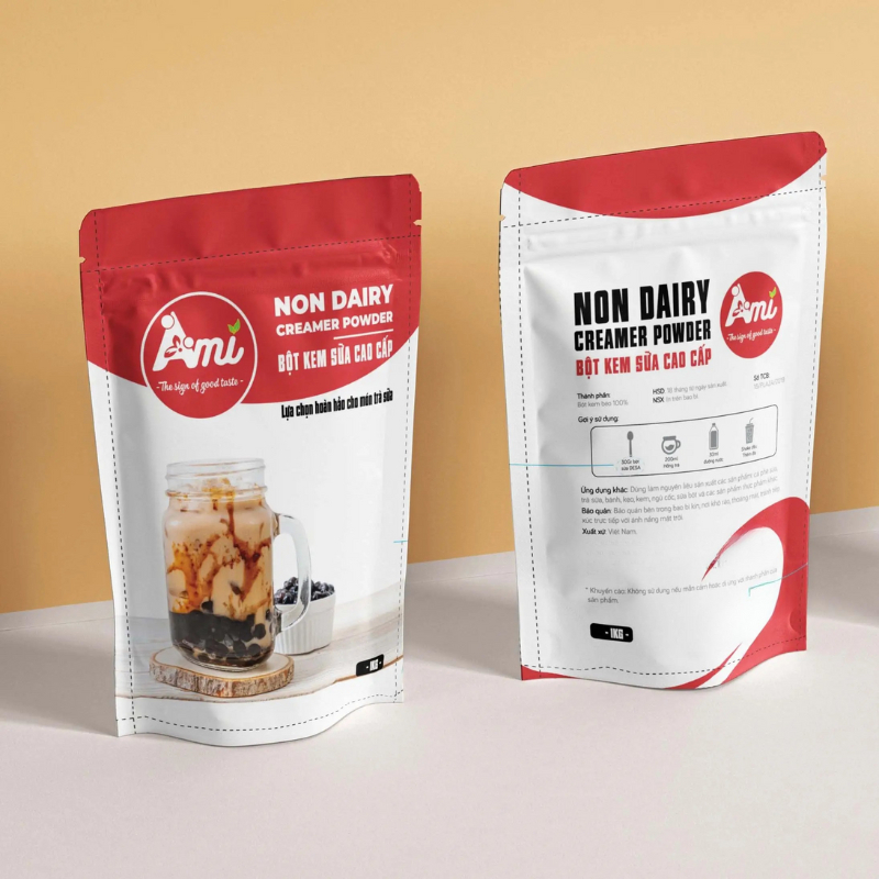 Bột Kem Béo Pha Trà Sữa Cao Cấp AMI Gói 1KG Thơm Ngon Đậm Vị, Cho Ly Trà Sữa Thơm Ngon Béo Ngậy