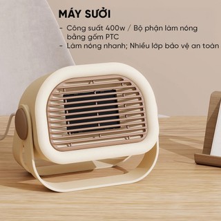 Máy sưởi gốm mini YAMAZAKi 400W PTC màu be