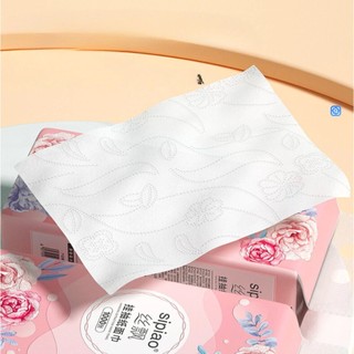 GIẤY TREO ĐA NĂNG SIPIAO HOA HỒNG, KHĂN RÚT TREO TƯỜNG 4 LỚP MỖI BỊCH 1000 TỜ DAI MỀM TỪ BỘT TRE, GIẤY RÚT TREO TƯỜNG