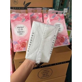 GIẤY TREO ĐA NĂNG SIPIAO HOA HỒNG, KHĂN RÚT TREO TƯỜNG 4 LỚP MỖI BỊCH 1000 TỜ DAI MỀM TỪ BỘT TRE, GIẤY RÚT TREO TƯỜNG