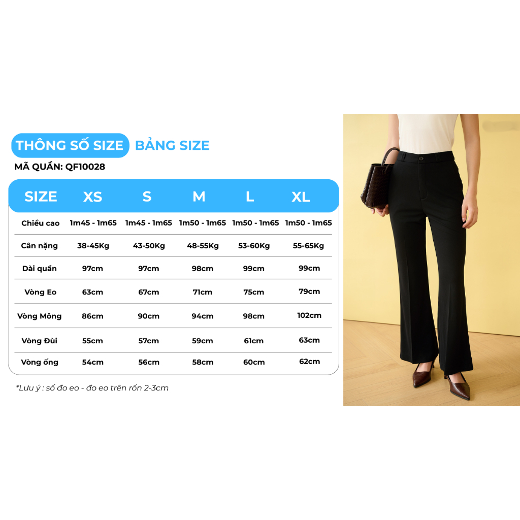Quần Tây Ống Loe Nữ GUMAC Tôn Dáng Cá Tính Chất Thun Lạnh Mềm Mát Dễ Phối QF10028
