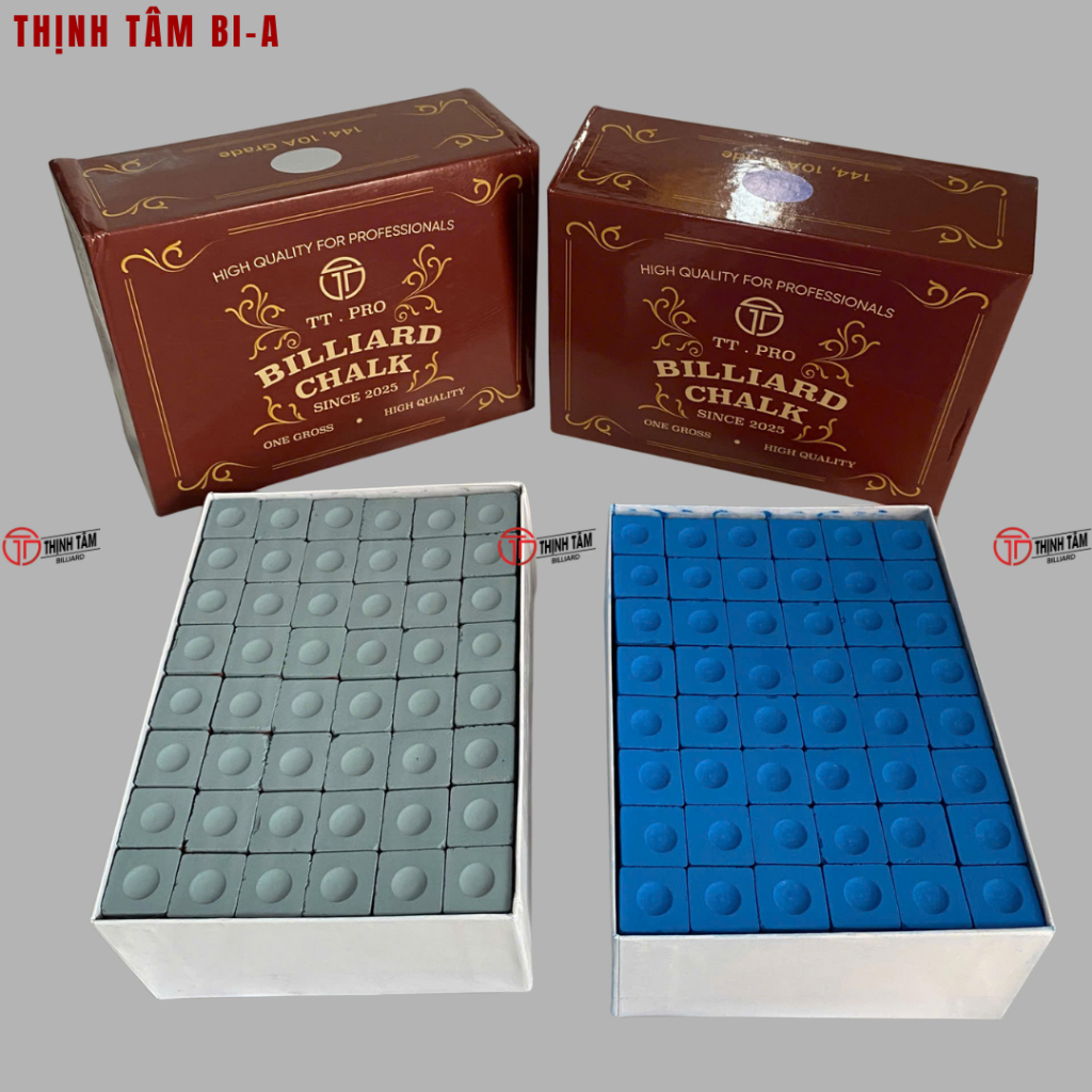 Combo Viên Lơ Bida Mỹ - Việt Nam TT.Pro 10A Master Triangle Billee Xanh Xám Cao Cấp Chuẩn Vàng Xanh Đỏ Thịnh Tâm