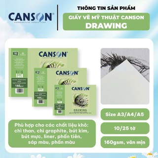 [HỎA TỐC HCM] Giấy/ Sổ keo vẽ mỹ thuật cao cấp Canson 160/224sm