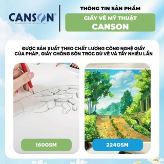 [HỎA TỐC HCM] Giấy/ Sổ keo vẽ mỹ thuật cao cấp Canson 160/224sm