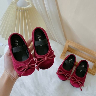 MỚI Giày Búp Bê Đỏ Đô Phối Quai Chun MarryJane Cho Bé Gái Từ 10 tháng K074