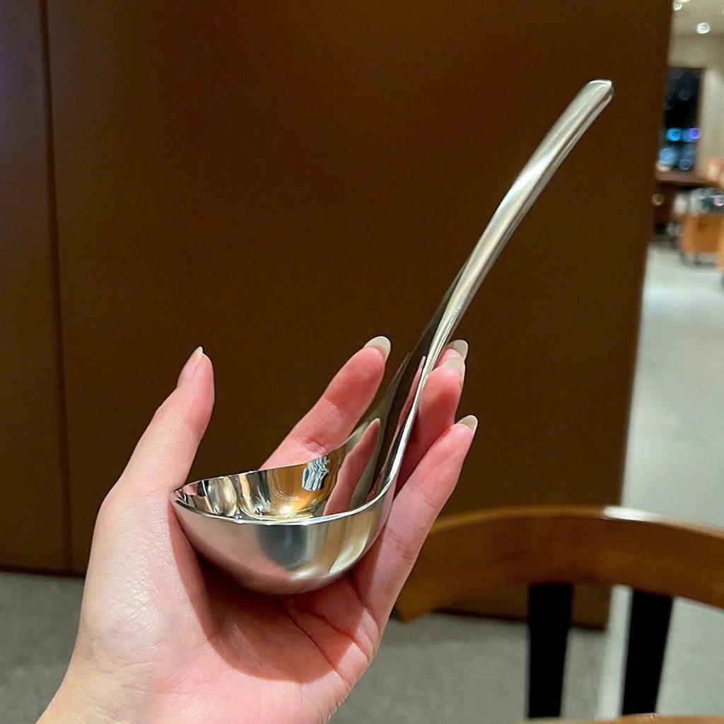 Muôi Muỗng Múc Canh Đầu Tròn Inox 304 Muôi Canh Để Bàn O325