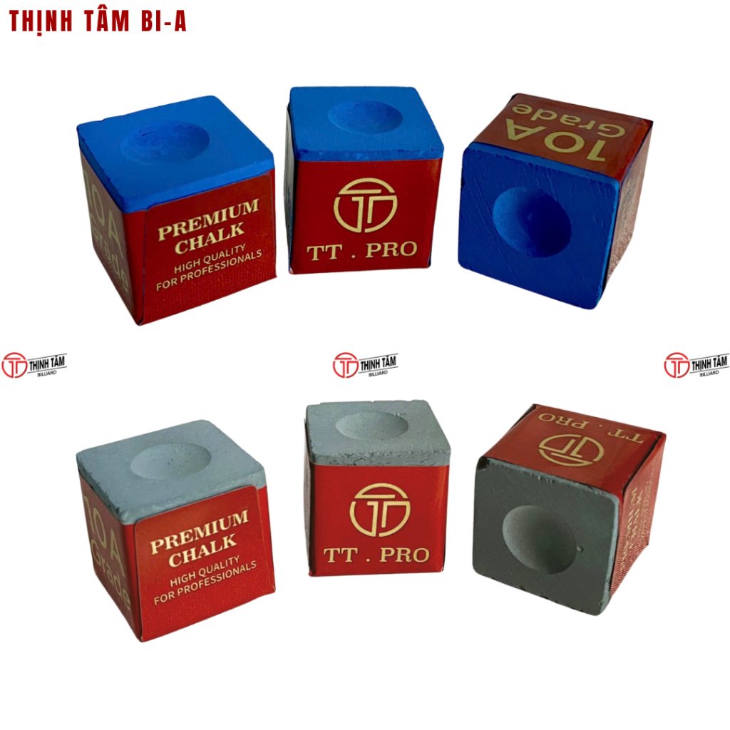 Combo Viên Lơ Bida Mỹ - Việt Nam TT.Pro 10A Master Triangle Billee Xanh Xám Cao Cấp Chuẩn Vàng Xanh Đỏ Thịnh Tâm