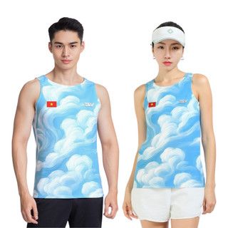 Áo thể thao chạy bộ UNISEX- VELOSAR- BST MÂY LỬA DỆT NÊN HÒA BÌNH RTT-60072-L07