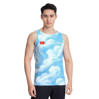 Áo thể thao chạy bộ UNISEX- VELOSAR- BST MÂY LỬA DỆT NÊN HÒA BÌNH RTT-60072-L07