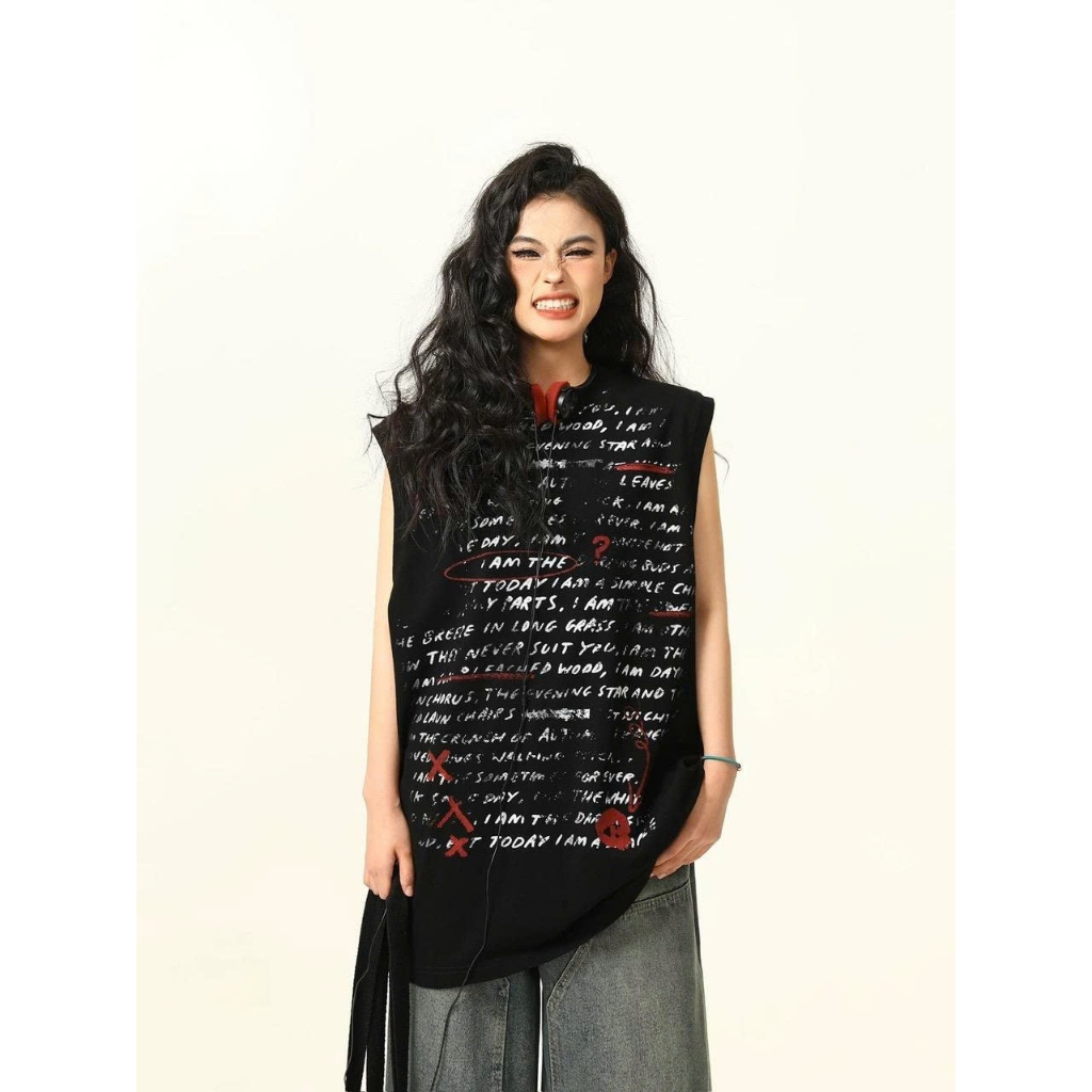 Áo thun Tanktop Cổ tròn  I AM THE Localbrand ICVCVNI Unisex Cotton