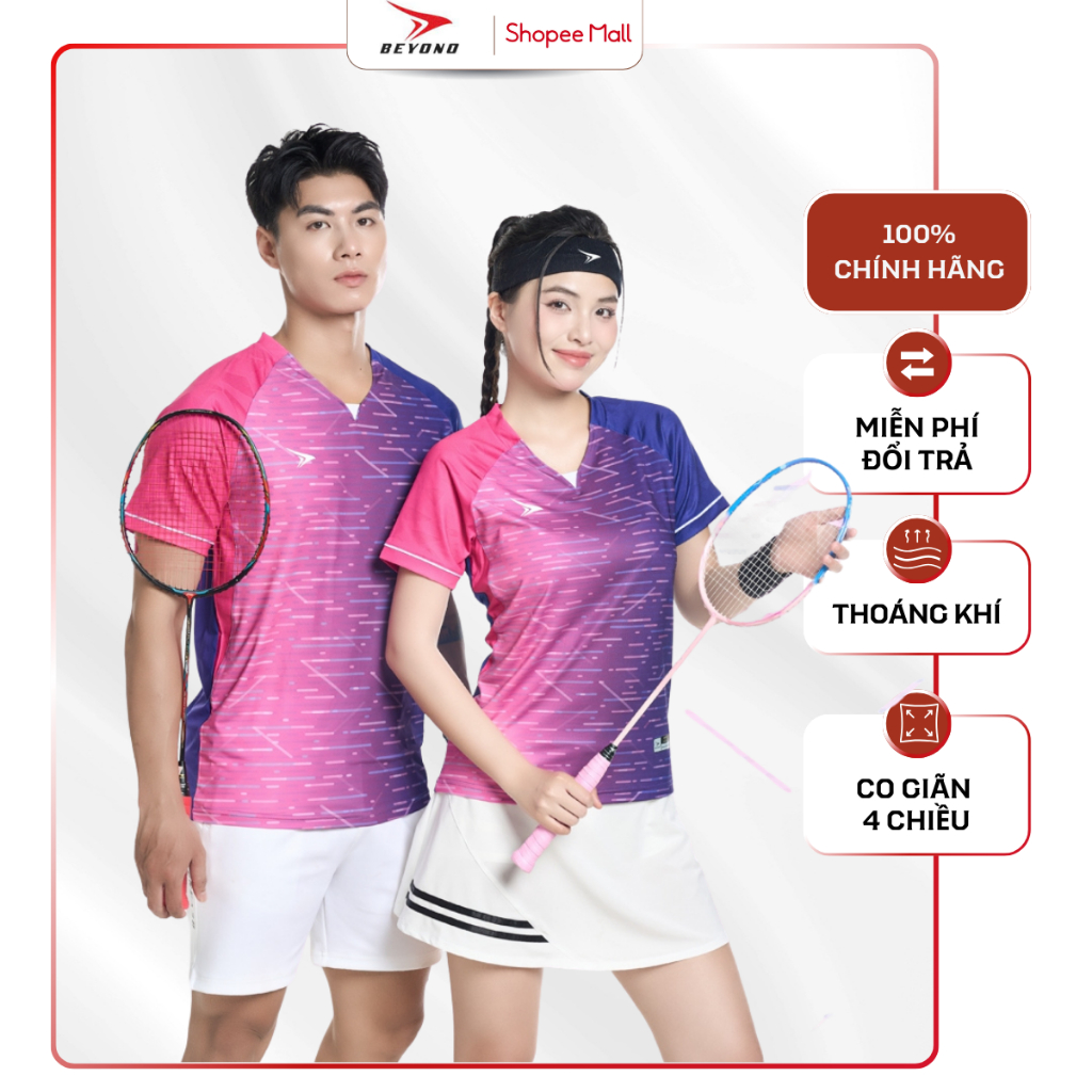 Áo Thể Thao Cầu Lông Nam/Nữ Beyono Ray CL17 Thoáng Khí, Linh Hoạt Vận Động, Nổi Bật