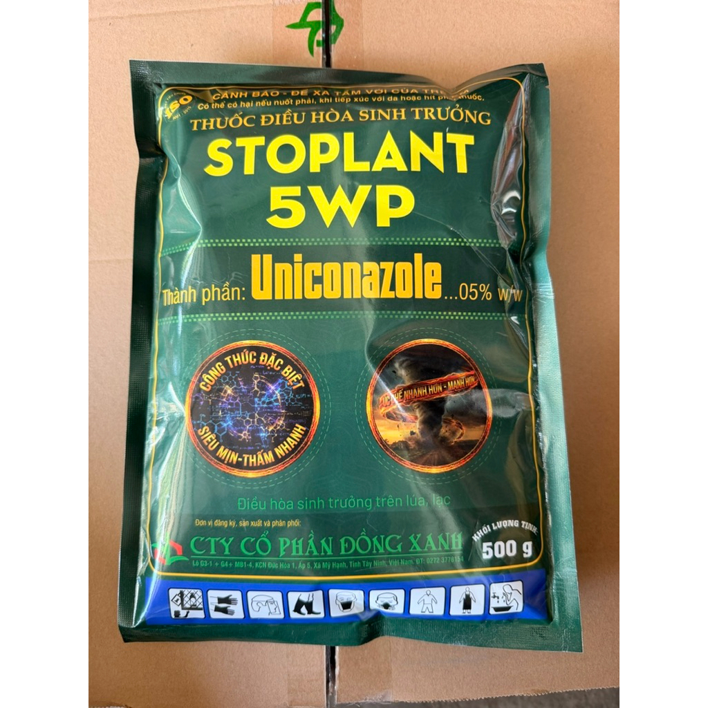 Stopplant 5WP – Uniconazole 0.05% | Hãm Đọt – Dừng Tượt Lá – Kích Mầm Hoa Sầu Riêng – Giữ Cơi Ổn Định (500g)