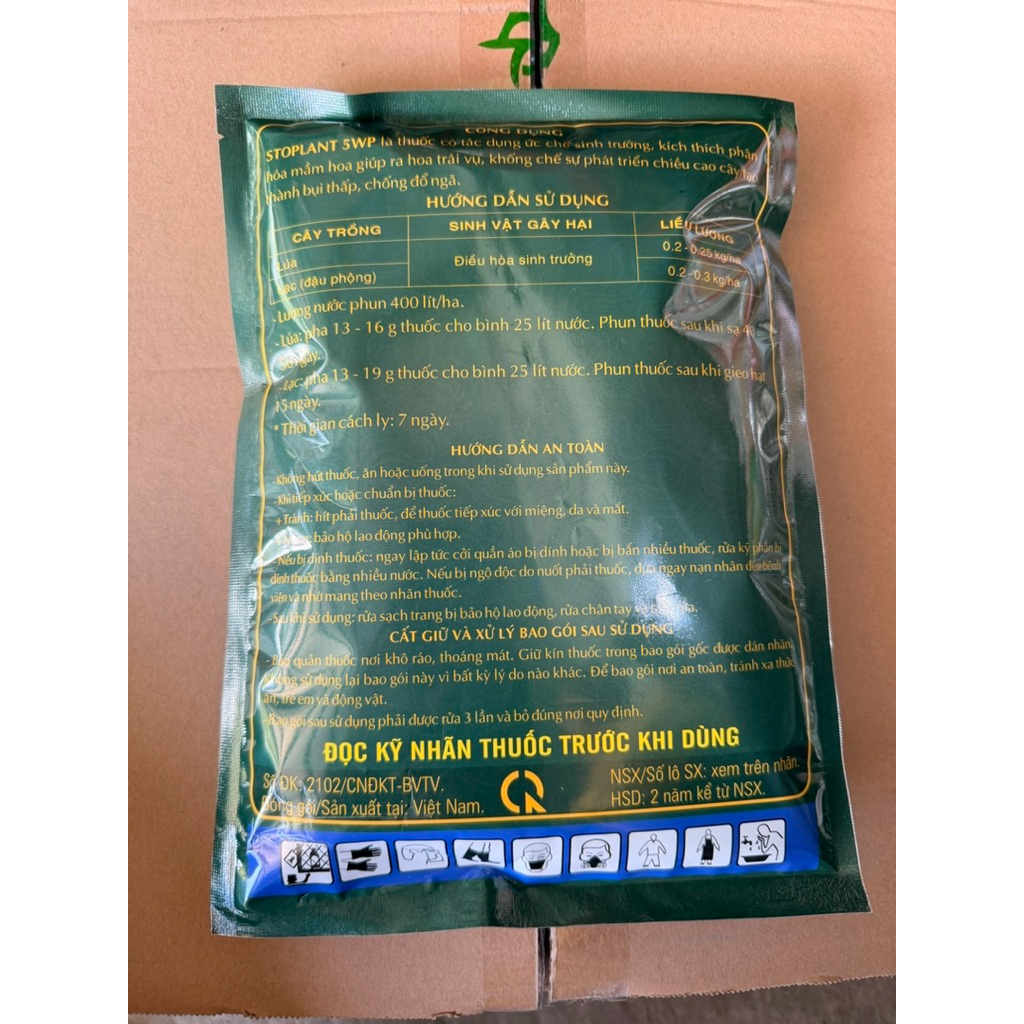 Stopplant 5WP – Uniconazole 0.05% | Hãm Đọt – Dừng Tượt Lá – Kích Mầm Hoa Sầu Riêng – Giữ Cơi Ổn Định (500g)