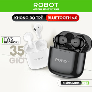 Tai Nghe Bluetooth 6.0 ROBOT  Encobuds 2 In Ear Playtime 35H, Có Khả Năng Chống Nước IPX4 Màng Loa Lớn - Bảo Hành 1 Năm