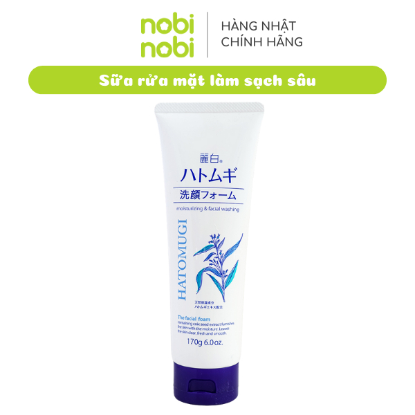 [MUA 2 TẶNG 1] Sữa rửa mặt Reihaku Hatomugi làm sạch sâu, làm sáng da và ngừa mụn