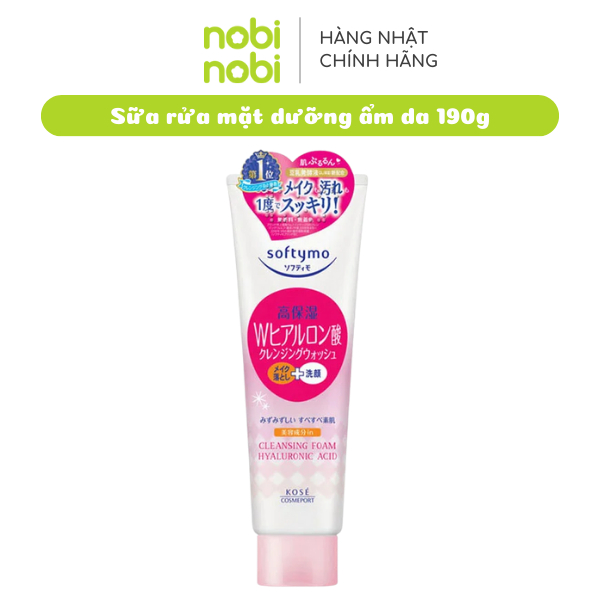[GIFT] Sữa rửa mặt Kose Softymo Cleansing Foam 190g dưỡng ẩm