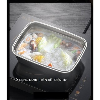 Hộp  đựng  thực phẩm inox 304 có nắp khóa  nhựa pp loại xịn -  hộp cơm văn phòng