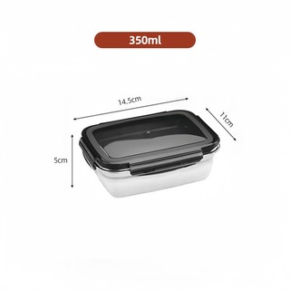 Hộp  đựng  thực phẩm inox 304 có nắp khóa  nhựa pp loại xịn -  hộp cơm văn phòng